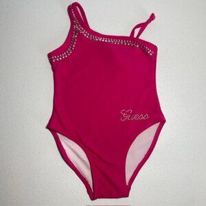 GUESS Kids Hot Pink 1 Piece Bathing Suit Swimsuit Girls Size 4T